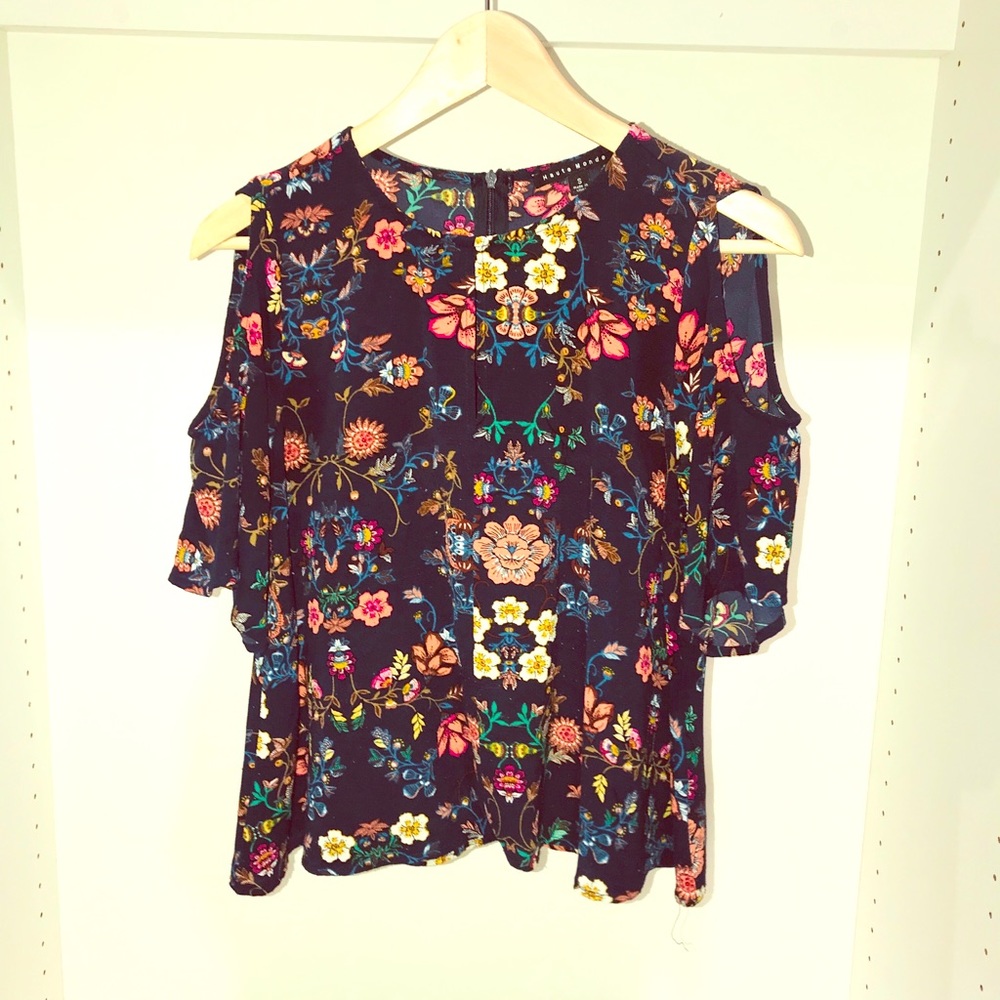 Haute Monde: Floral *Shoulder- Show Off* Blouse